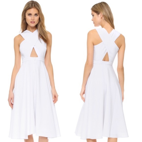 Kendall & Kylie Dresses & Skirts - Kendall & Kylie -Cross Front white midi dress size XS/2.